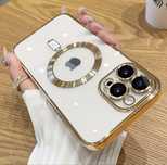 Кейс за iPhone 14 Pro Златен Златист Магнитно зареждане