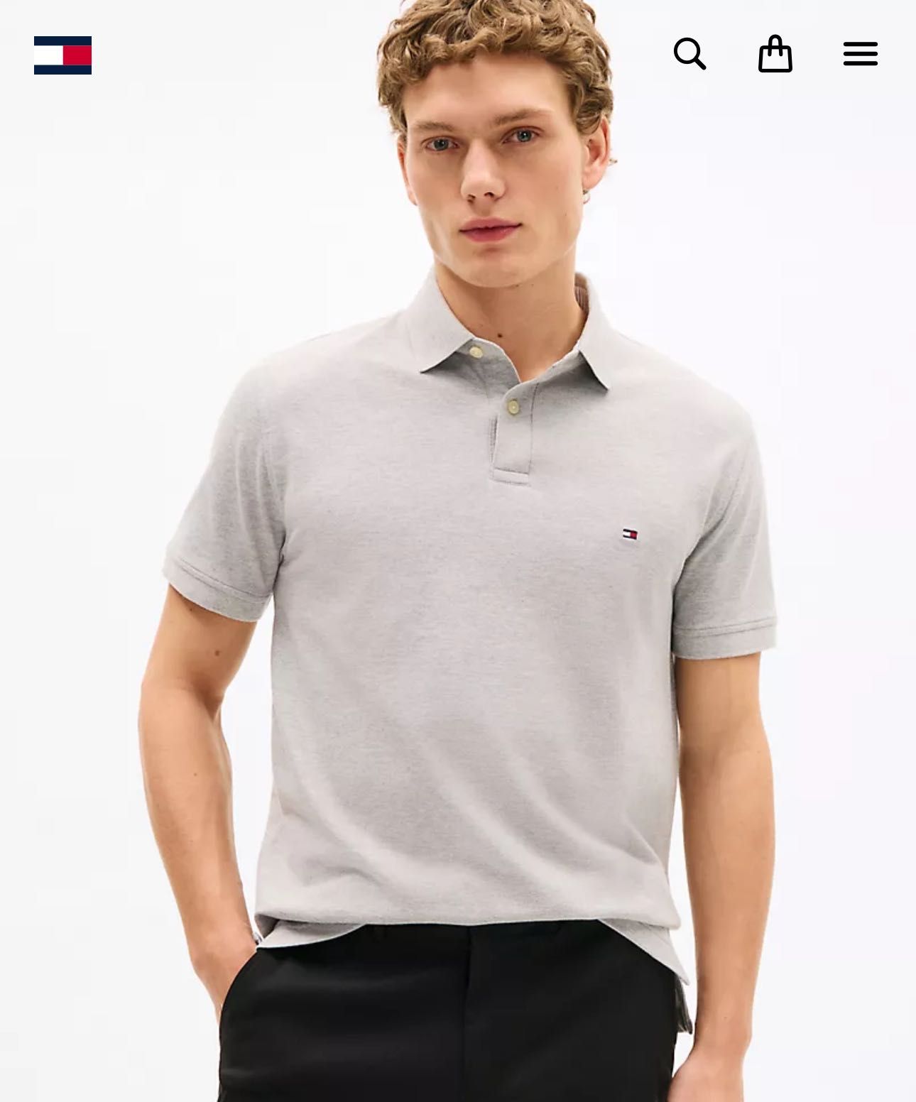 Поло Tommy Hilfiger, серое, размер XXXL, оригинал