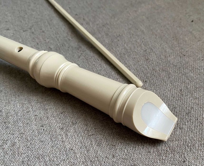 Instrument muzical, fluier german alb 31x3cm - nou