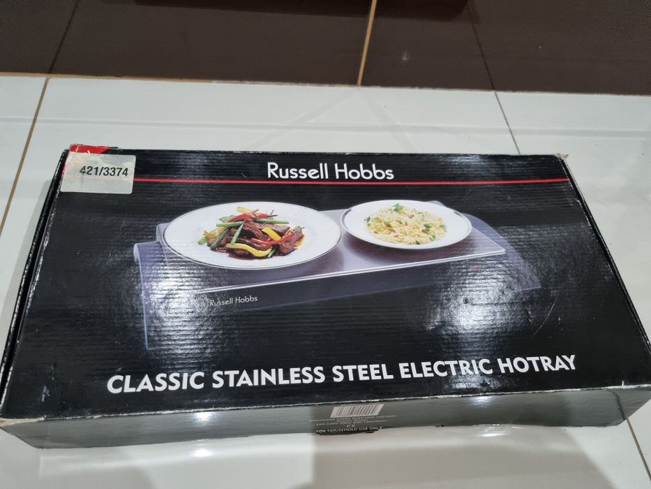 Tava incalzire mancare fără fir Russel Hobbs inox