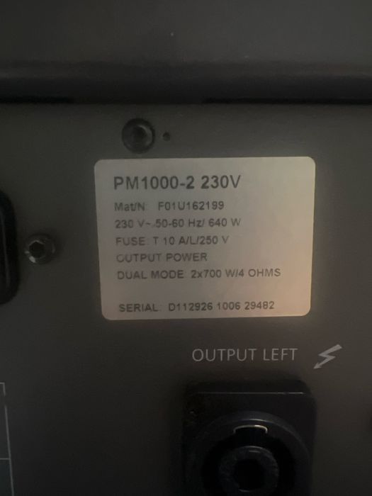 Vand mixer dynacord pm 1000-2 activ