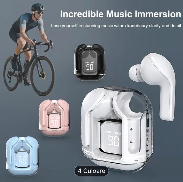 Casti Audio Wireless Bluetooth PRO ALB