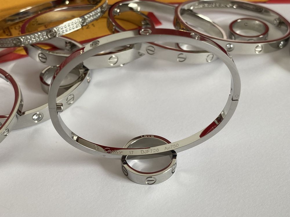 Brățară Cartier LOVE Slim 17 White Gold 18K Diamond