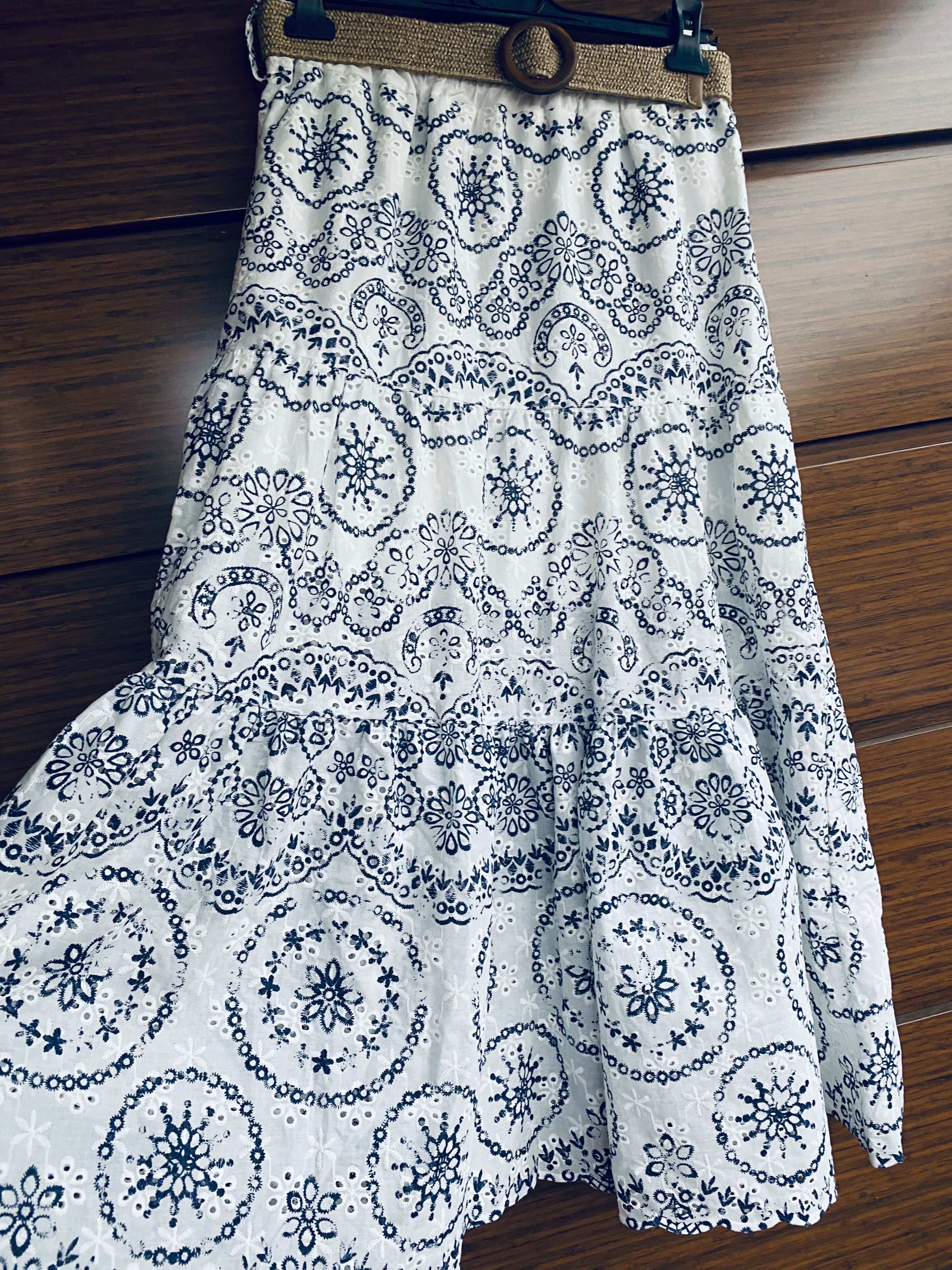 Нива памук внос Италия рокля с плетен колан