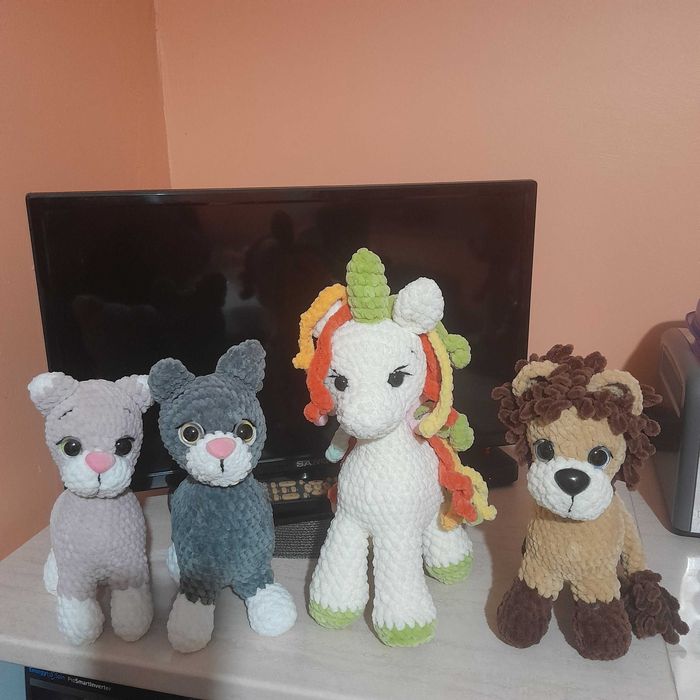 Плетени плюшени играчки 3 за 100лв.