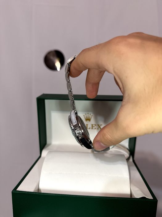 Ceas Rolex oyster perpetual Date argintiu Verde Negru Premium