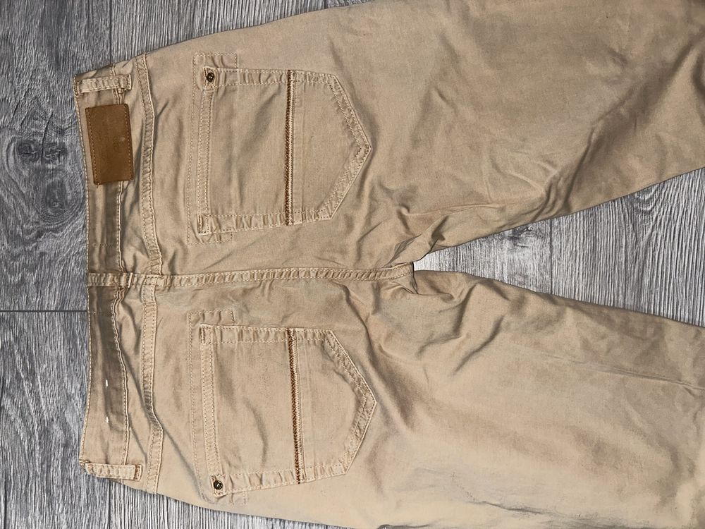 Pantaloni office bej Mos Mosh