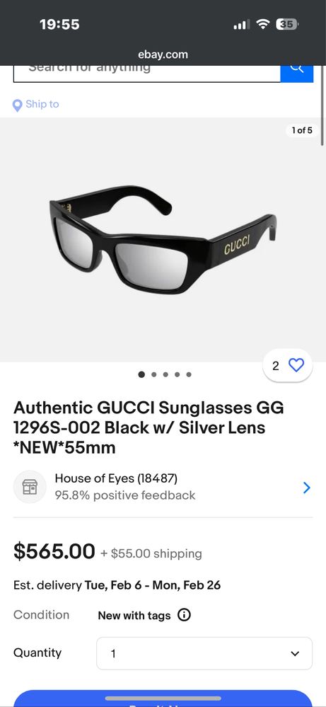 Слънчеви очила GUCCi GG1296s Намалени