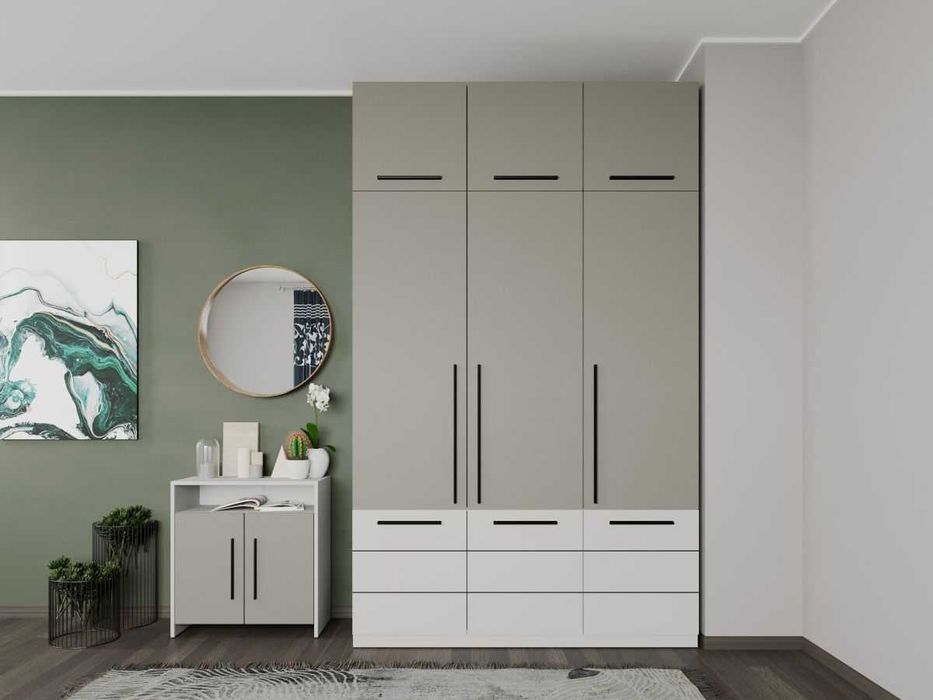 Set Mobila Dormitor Casmir / Alb Soares C28 - Transport Gratuit