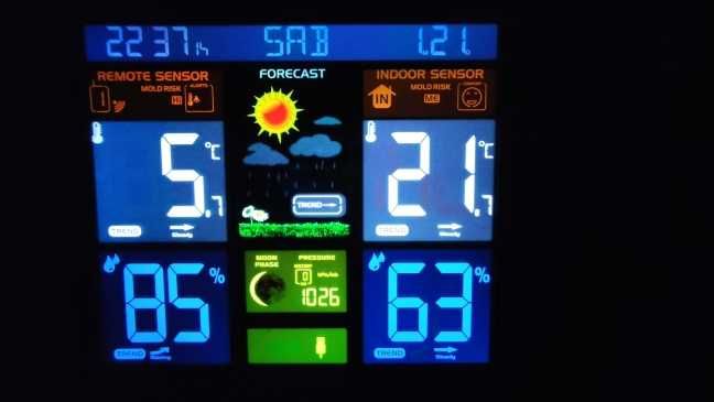 Цифрова метеорологична станция,безжичен вътрешен+външен сензор