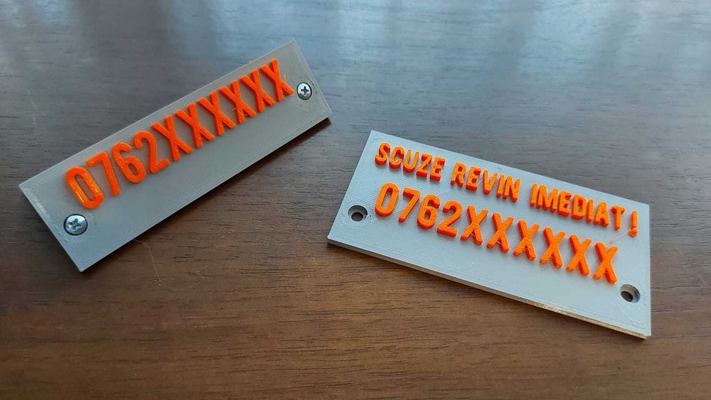 Suport Numar bord auto personalizat model 2