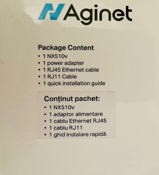 Router TP Link NX510v 5G cu SIM WiFi 6 AX3000 Dual Band Nou Neutilizat