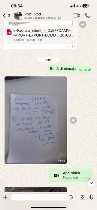 Vand hala metalica de 12 m x85 m x 4