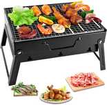 Gratar portabil si pliabil pentru camping pe carbune design tip valiza