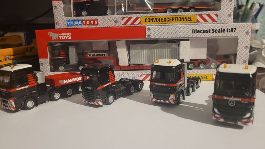 Camioane  1/87 Tematoys camion+semiremorca din metal logo Mammoet