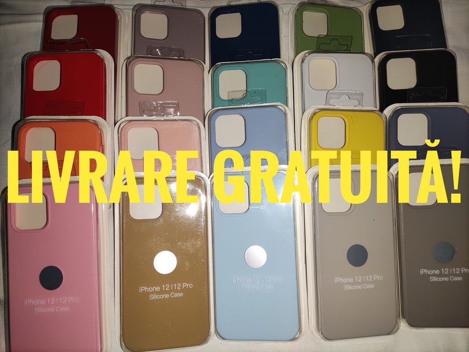 Husa iphone 17 13 14 pro max 15 16 plus catifea / folie sticla privacy