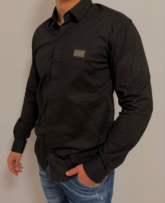 Valentino мъжка риза, черен модел • всички размери