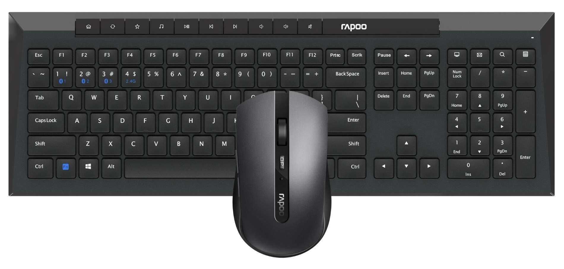 [НОВАЯ] Клавиатура & мышка Rapoo 8210M Black/White