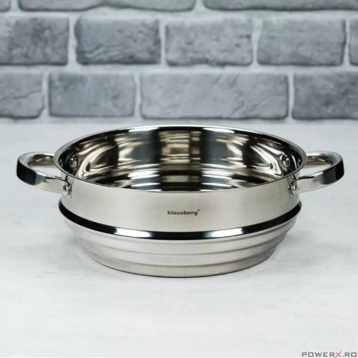 Sita din inox pentru gatit la abur, 20 x 8,5 cm, Klausberg
