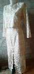 compleu elegant dantela cu flori crem , 42