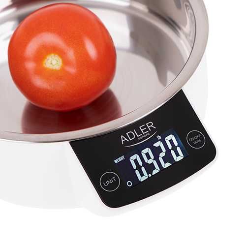 Cantar de bucatarie Adler AD 3166, bol inox, capacitate 5 kg