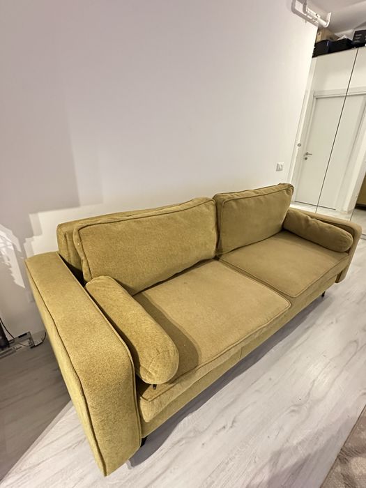 Canapea extensibila 3 persoane galbena