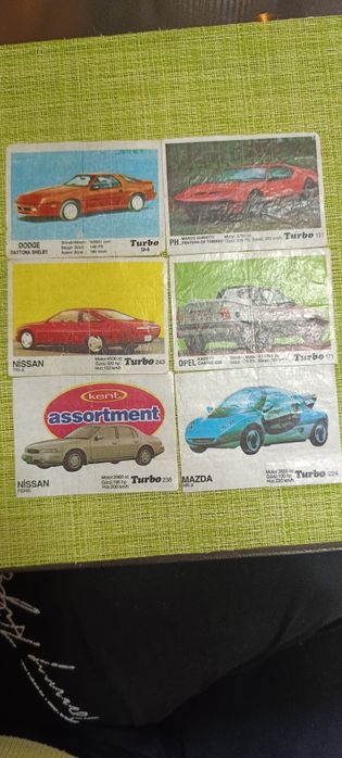 Вкладыши от жвачки турбо