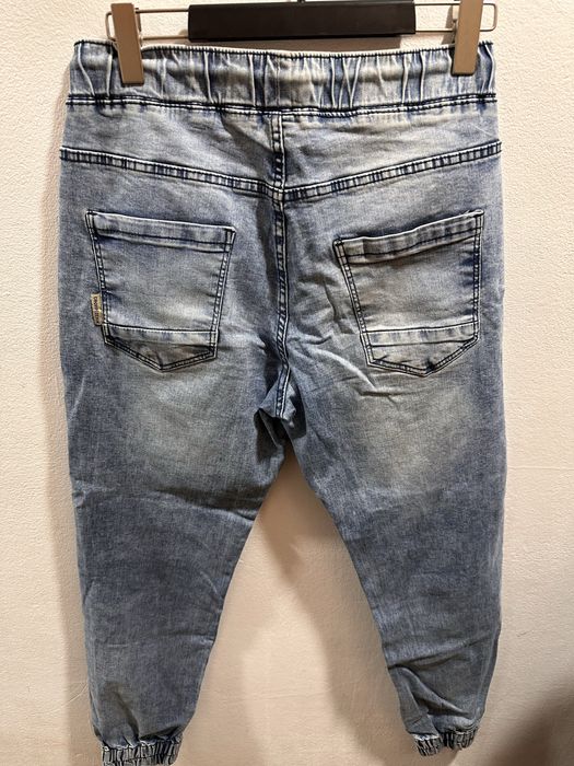 2 perechi de blugi cropp jogger albastru si negru