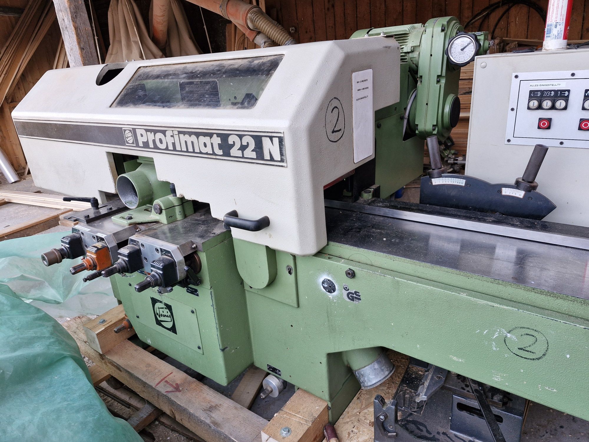Masina lambriu 4 fete, weinig profimat 22N +exhaustor, rindea, abricht