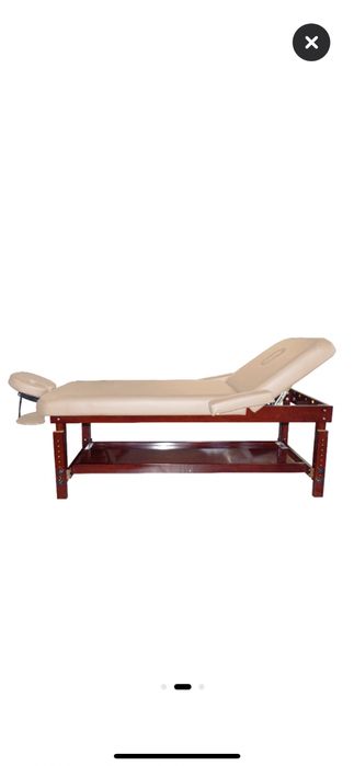 Стационарно масажно легло NO.VA 309, Дървено, Двусекторно ,Цвят Бежав