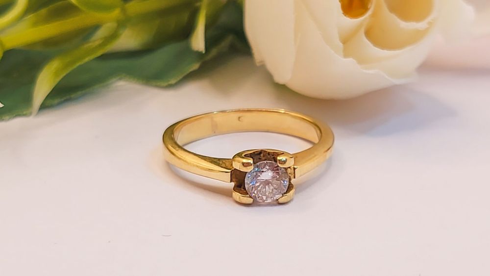 Inel de logodnă din aur de 14K mărimea 49, gramaj 2,83 gr