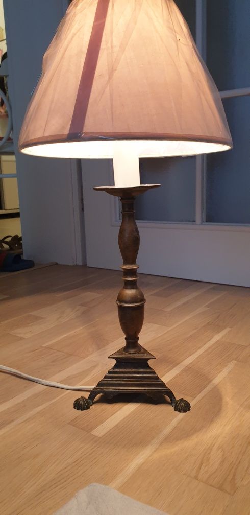 Lampa veioza vintage colectie bronz alama Olanda 1920 colonial