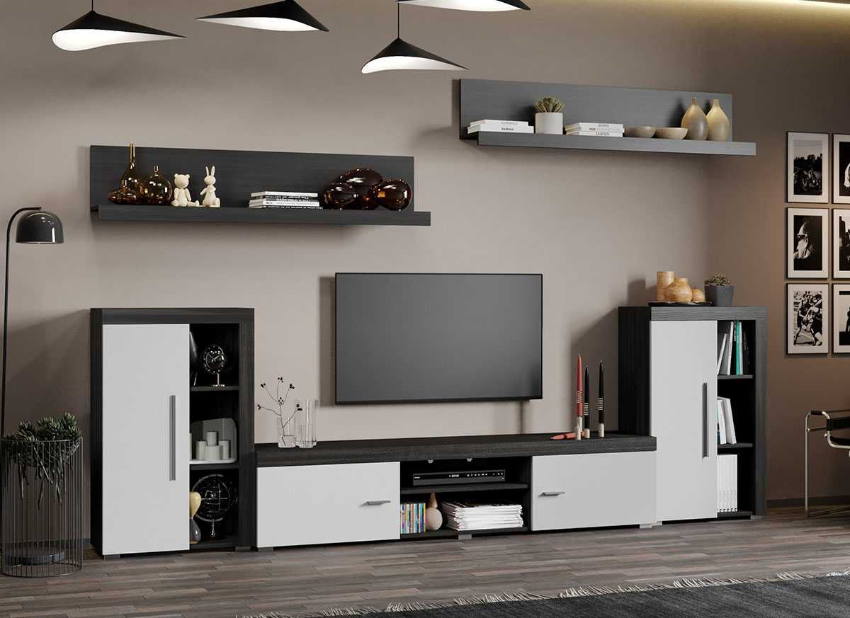 Set Mobila Living Monocrom Alb / Ferrara C07