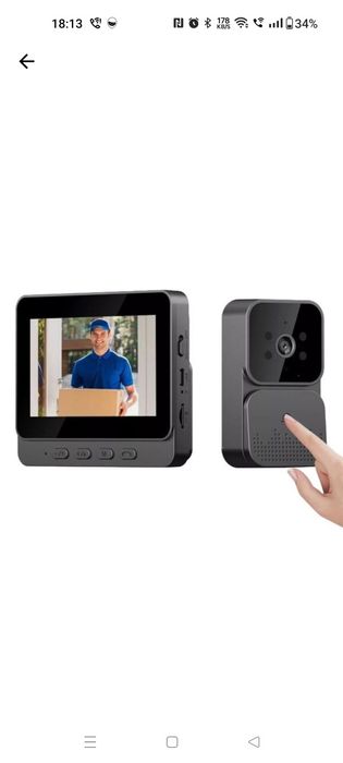 Sonerie electrica Zeaicos cu camera video, ecran IPS 4.3 inch