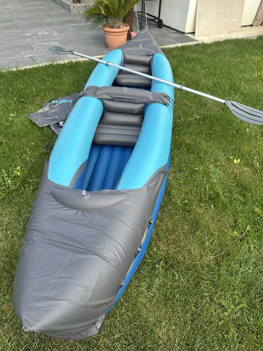 Caiac agrement 2 locuri, Intex,vasla,pompa electrica,eccesorii noi