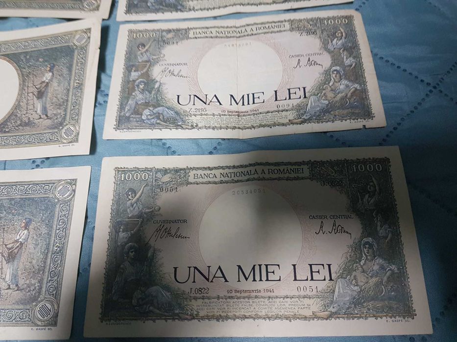Bancnote vechi UNA MIE LEI din 1941-1943