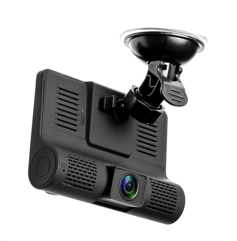 4 инча Dash Cam Видеорегистратор Камера за Кола с 2 лещи + 32GB карта