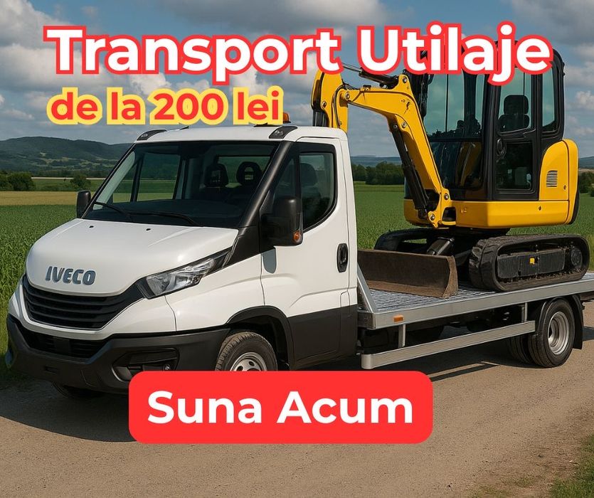 Transport utilaje bucuresti de la 200 ron/tractari auto bucuresti/ilfo