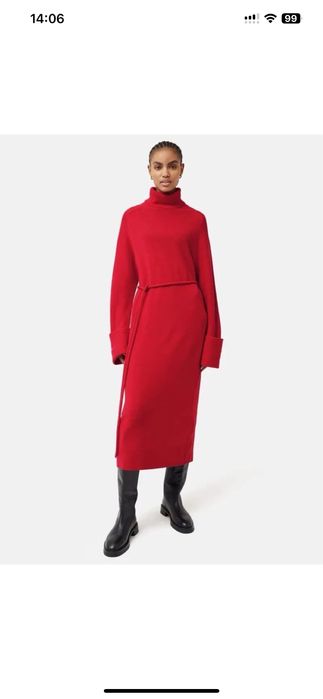 Jigsaw Rochie tricotata de lana rosie