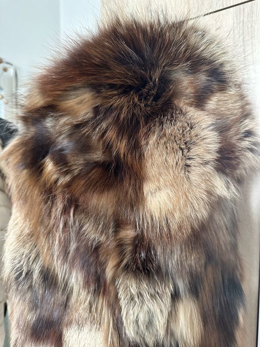 Кожени палта естествен косъм лисица и заек !!! Елек лисица