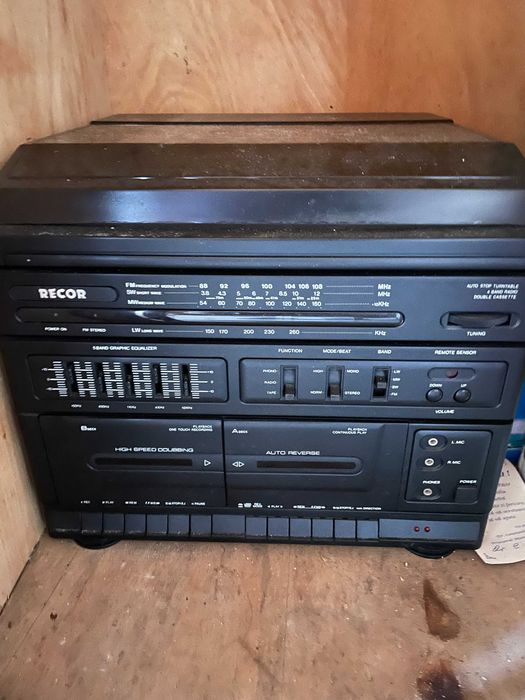 Combina RECOR dublu casetofon radio audio pick-up vintage comunism FB
