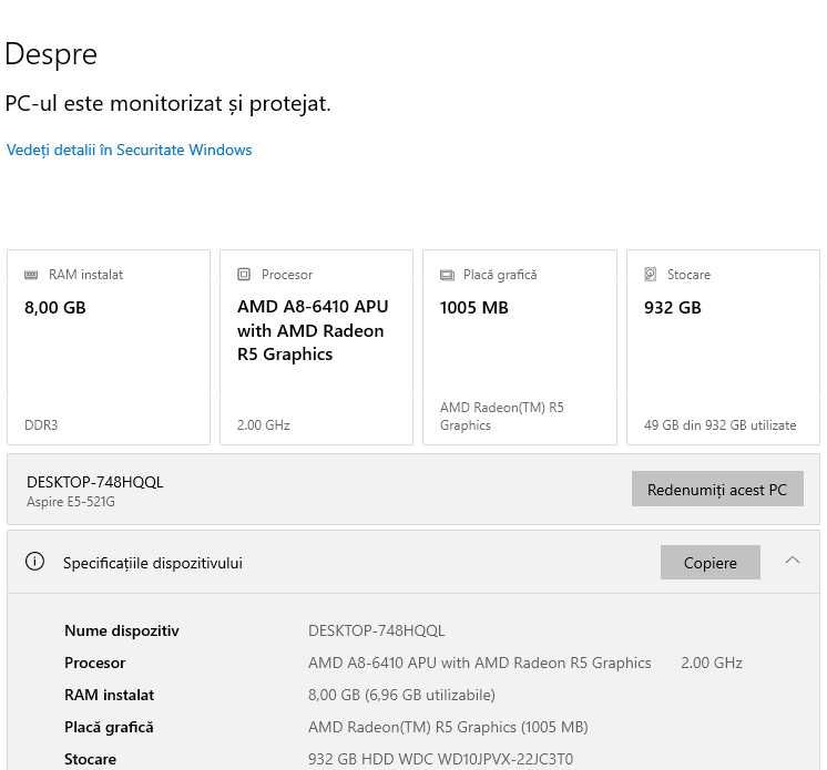 Laptop Acer Aspire E E5-521G-82S0