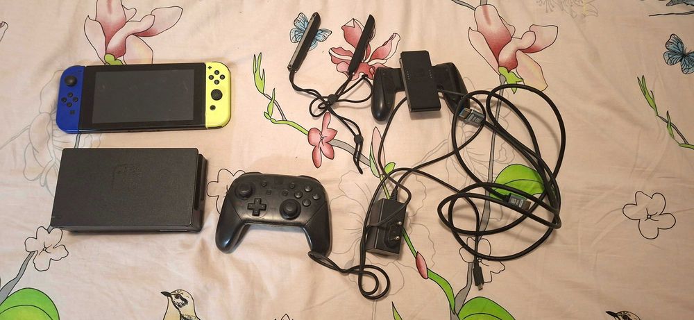 Nintendo switch+pro controller+mk 11