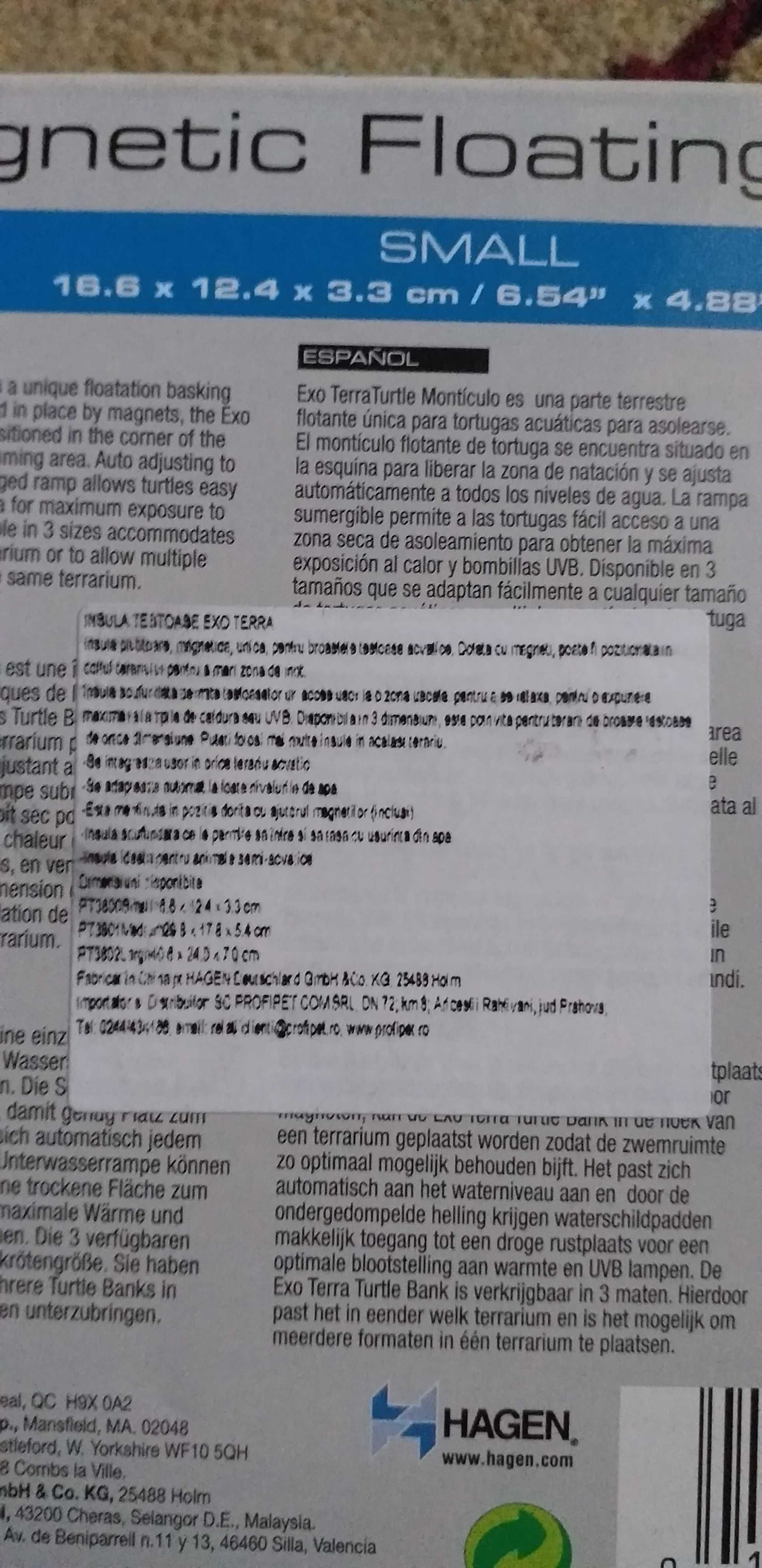 Insulă plutitoare pentru broscută de terariu