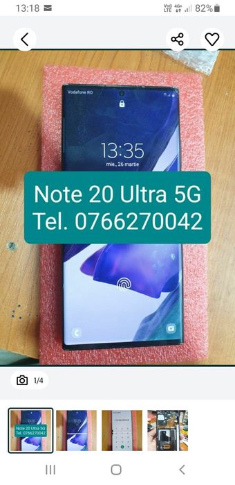Display-ul Samsung Note 20 Ultra, 5G.