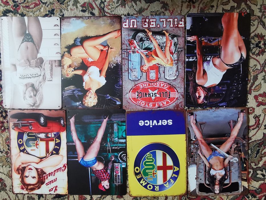 Reclame retro Tablii metalice