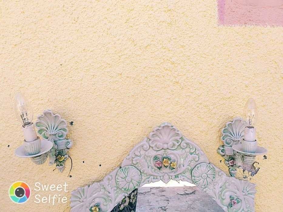 Oglinda din portelan cu doua aplice perete