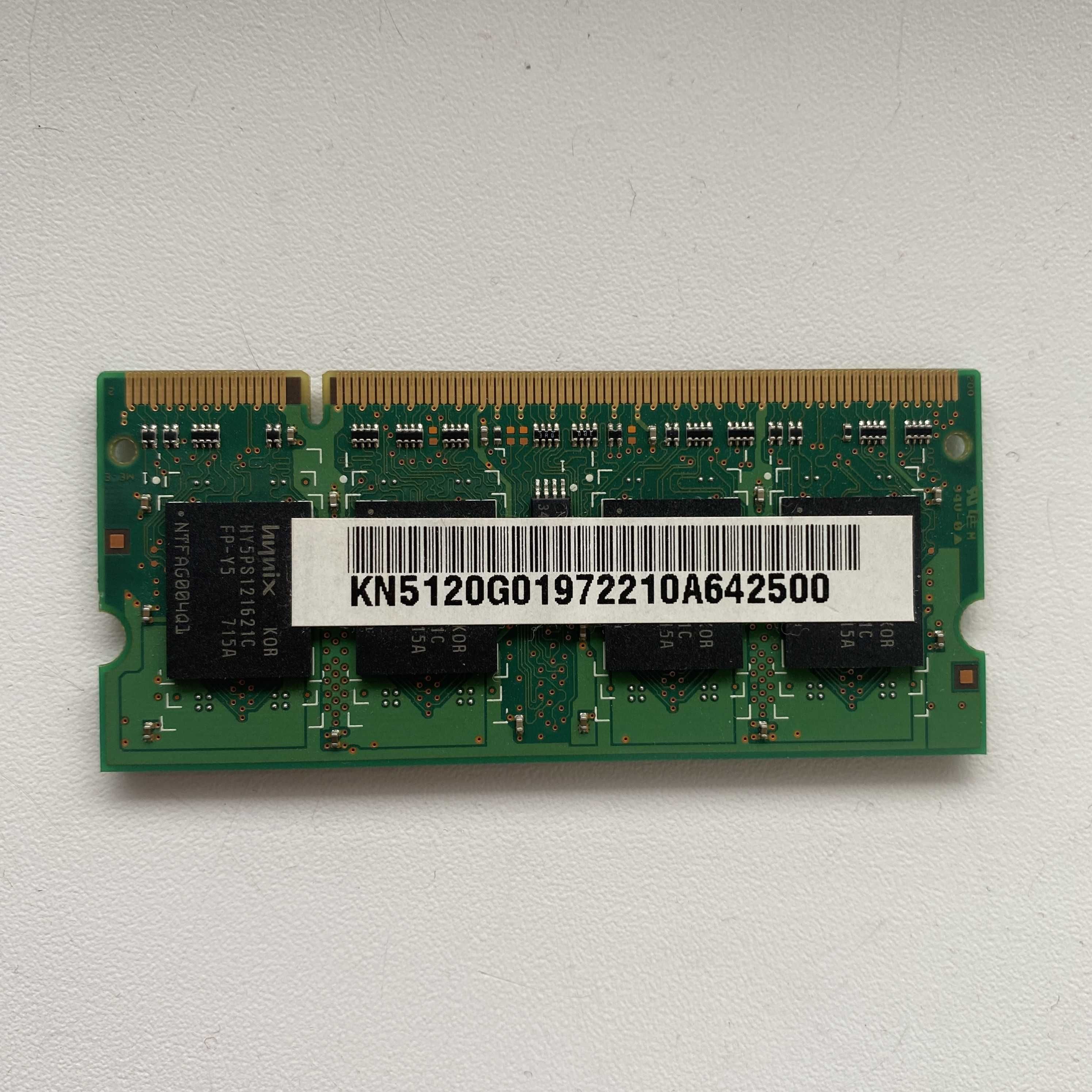 Memorie laptop RAM DDR2 SODIMM Hynix 512 MB 2Rx16 PC2 5300S 555 12