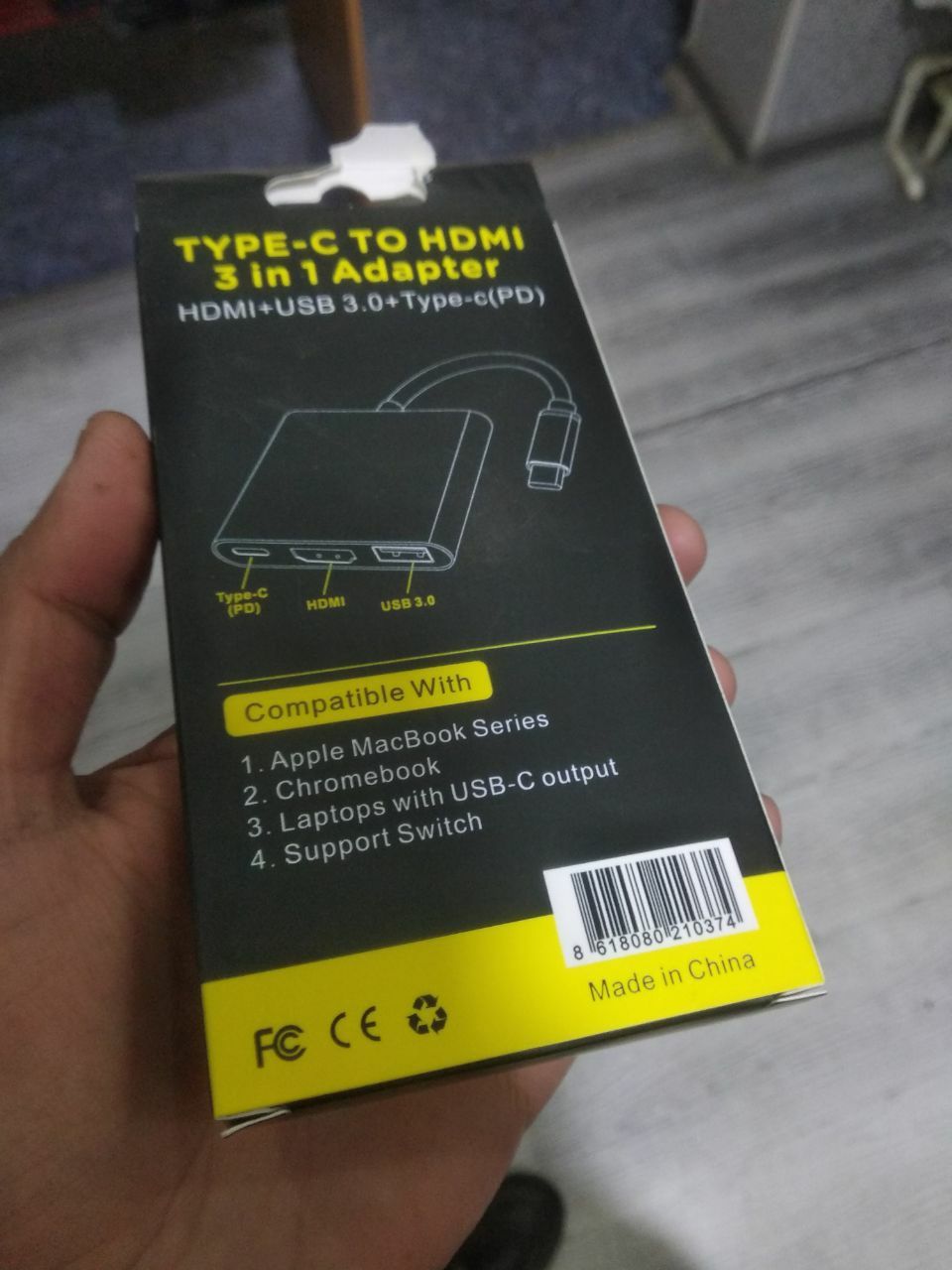 USB Type-C / HDMI / USB 3.0 переходник 3в1 адаптер 4K 30Hz