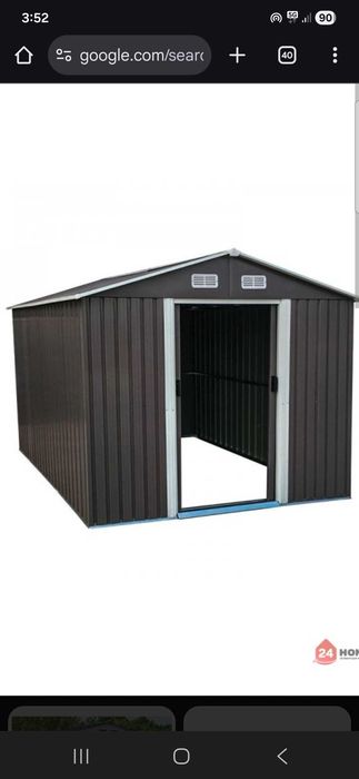 Барака за инструменти Градинска барака за инструменти сива, 218x238 cm